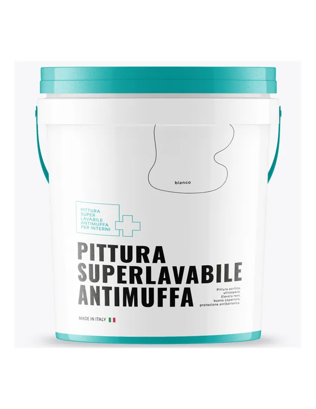 Koopje FORTUNATO Pittura Ultra Opaca Super Lavabile Antimuffa Protezione Antibatterica 1 pz., 2.5 lt