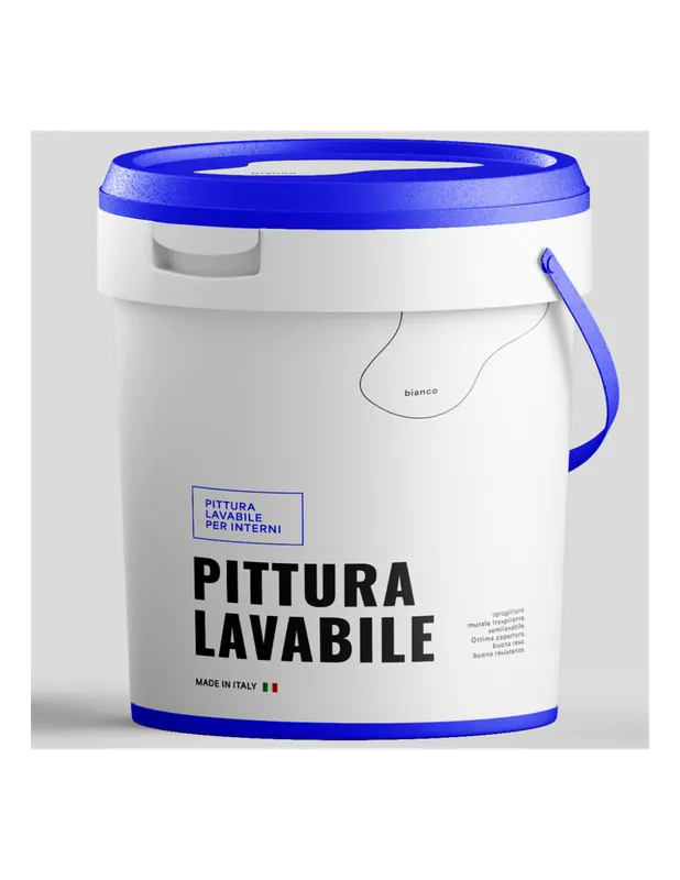 Idropittura Lavabile Elevata Copertura Opaca Bianca Muri Soffitti Interni 1 pz., 2.5 lt Favoriet