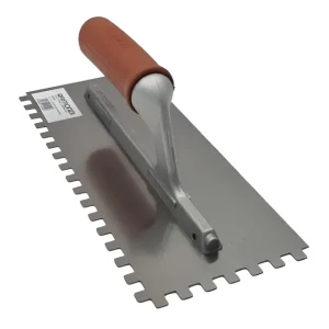 Hoge Kwaliteit Spatola Dentata In Acciaio Inox 28x12 cm Con Impugnatura In Gomma 1 pz., Dente 10x10 mm