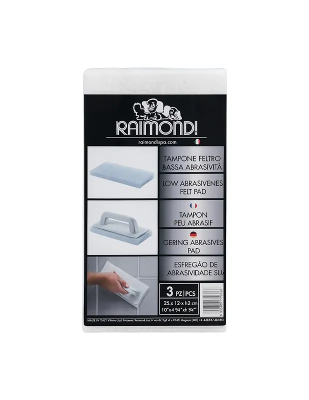 Gecertificeerd Kit 3 Tamponi Per Finish Professionale Preparazione Finitura Superfici 1 pz., BASSA Abrasivita (Bianco)