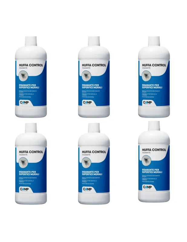 Bestel Nu Kit 6 Flaconi Muffa Control Risanante Per Superfici Interne Ed Esterne 1 Lt