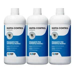 Exclusieve Aanbieding Kit 3 Flaconi Muffa Control Risanante Per Superfici Interne Ed Esterne 1 Lt