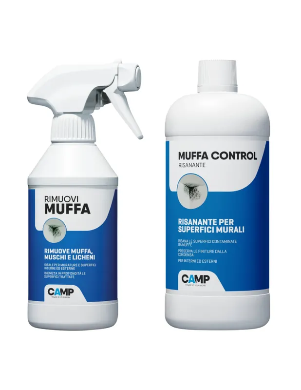 KIT Ciclo Muffa Rimuovi Muffa 300 ml + Muffa Control Risanante 1 lt Populair