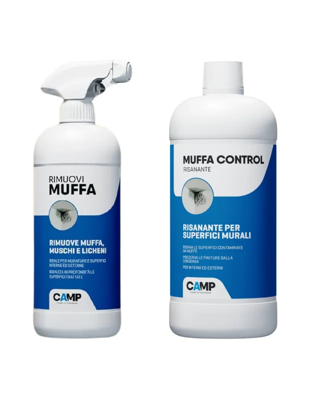Direct Verzonden KIT Ciclo Muffa Rimuovi Muffa 750ml + Muffa Control Risanante 1 lt