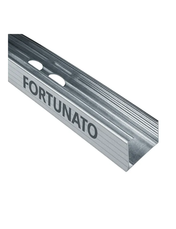 Montante In Acciaio Zincato Per Cartongesso Resistente E Robusto 1 m 1 pz., 27 x 48 x 27 mm, 1 Op = Op
