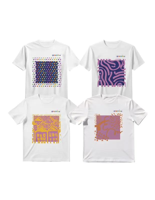 Exclusieve Aanbieding T-Shirt Cromika Per Un Tocco Artistico E Colorato 1 pz., Small - S, Colorful Drops