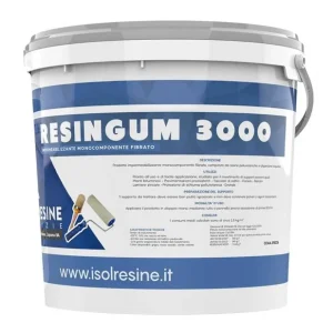 Resingum 3000 Grigia Impermeabilizzante Fibrato Monocomponente 1 pz., 5 Kg Tijdelijk Beschikbaar