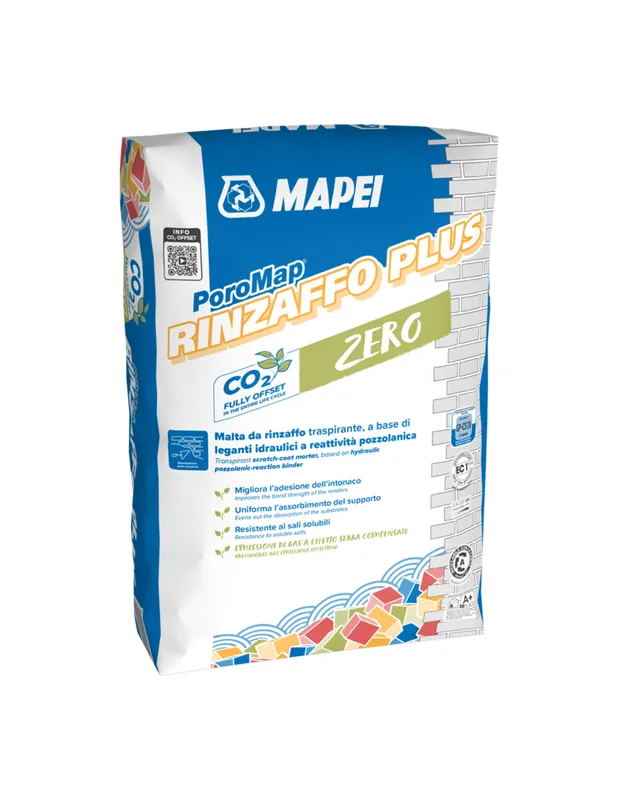 Poromap Rinzaffo Plus Malta Traspirante Resistente Ai Sali 25 Kg Uitverkoop
