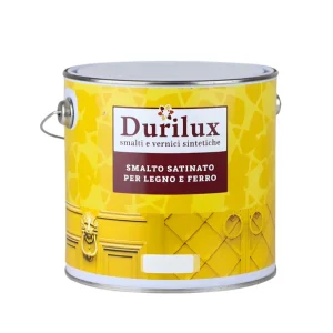 Betaalbaar Durilux Smalto Sintetico Satinato Per Legno E Ferro 1 pz., Nero, 0,375 l