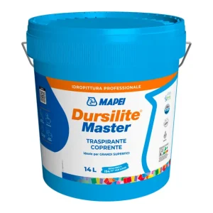 Idropittura Murale Traspirante E Coprente Dursilite Master 4 lt, 1 pz. Populair