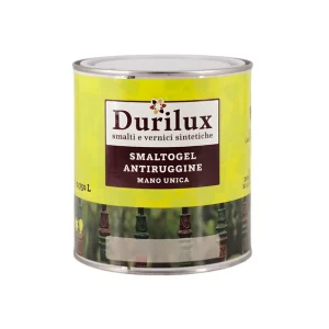 Betrouwbaar Durilux Smalto Gel Sintetico Antiruggine Colorato Per Ferro Lucida, 1 pz., Marrone Noce - RAL 8011