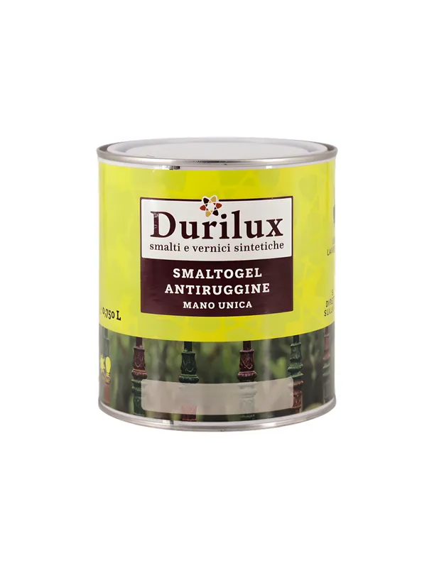 Betrouwbaar Durilux Smalto Gel Sintetico Antiruggine Colorato Per Ferro Lucida, 1 pz., Marrone Noce - RAL 8011
