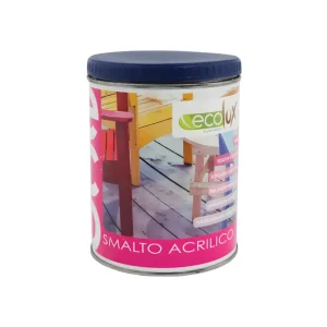 Gereduceerde Prijs Ecolux Smalto Satinato Acrilico Ecologico Per Legno E Metallo 1 pz., Biancoperla, 750 ml