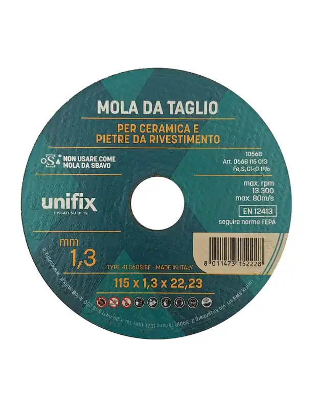 Betaalbaar Mola Da Taglio Ceramica Top Per Pietre Da Rivestimento Ø 115 x 1,3 x 22 mm