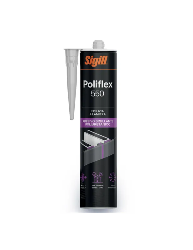 Sigillante Elastico Poliflex 550 Professionale Da 310 Ml 1 pz., Grigio Tijdelijk Beschikbaar