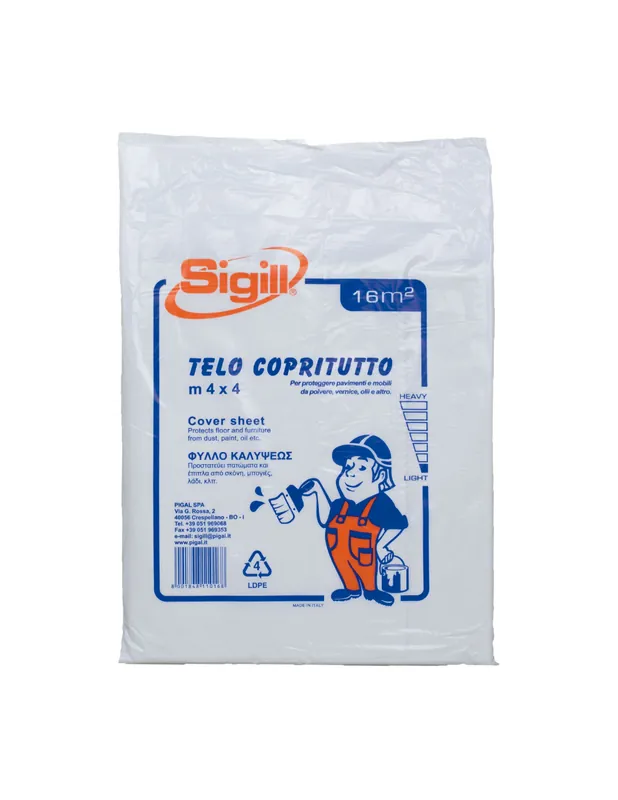 Telo Copritutto Trasparente Multiuso 4x4 Metri Betrouwbaar