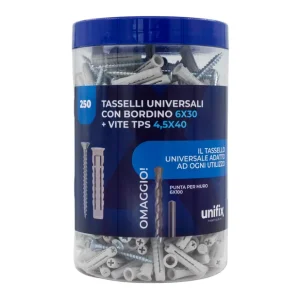 Tassello Universale 8x40 Con Vite TPS 5x50 E Punta Per Muro 8x120 Box 125 Pezzi Express Levering