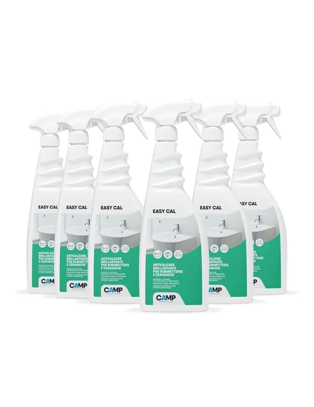 KIT 6 Easy Cal da 750 ml Spray Anticalcare Brillantante Antigoccia Seizoensaanbieding