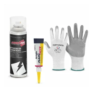 Goedkoop Kit Incollaggio Istantaneo Colla 3 g Con Attivatore Spray 200 ml E Guanti