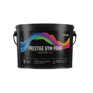 Direct Verzonden Pittura Murale Prestige Gym Paint Per Palestre Lavabile Coprente Nero Premium 1 pz., 0,750 lt