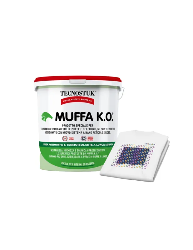 Betrouwbaar Kit Antimuffa MUFFA K.O. 3 L con T-Shirt Cromika Stop Muffa Con Stile e Energia 1 pz., Small - S