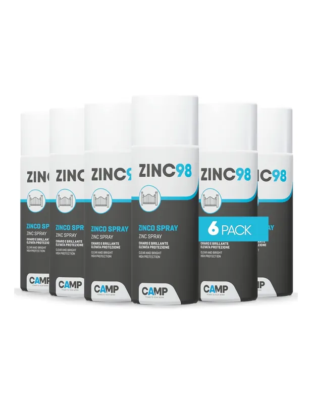 Op = Op KIT 6 Pezzi Zinc 98 Spray Protettivo Antiossidante Zinco Chiaro 400 ml