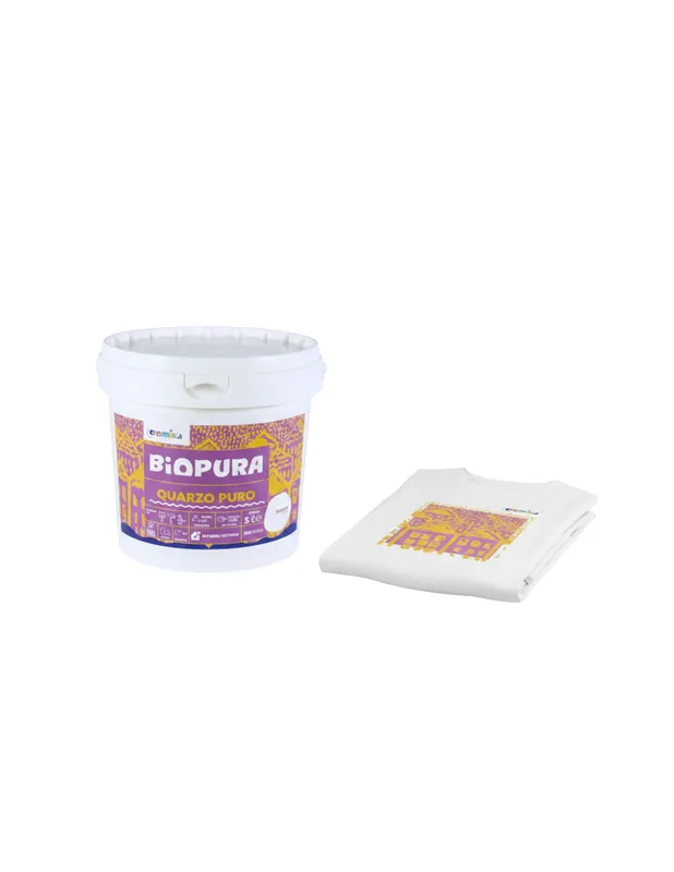 Fabrieksprijs Kit Quarzo Puro Pittura Murale Per Esterni 5 L E T-Shirt Smiling Houses 1 pz., Small - S