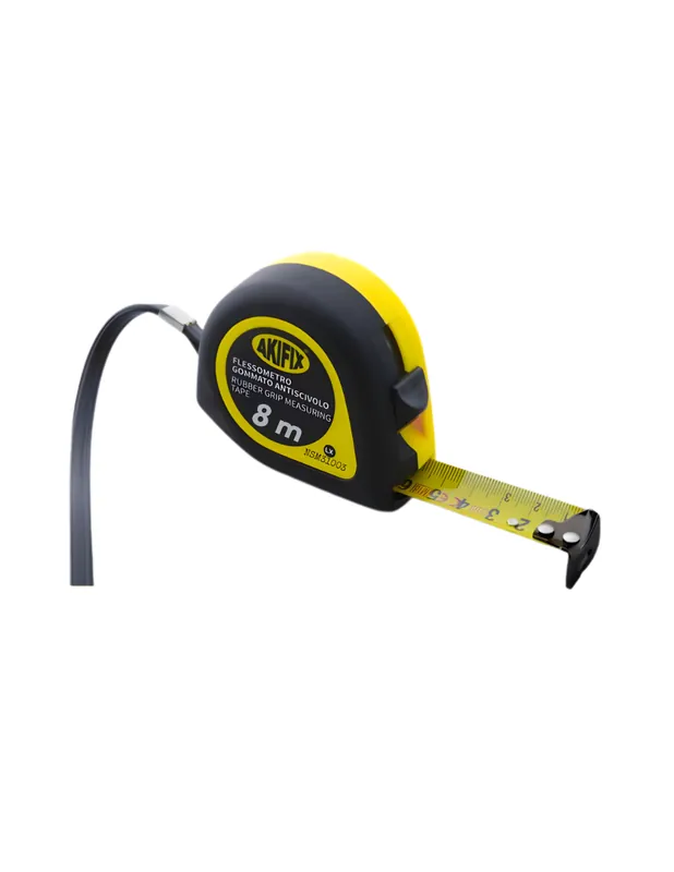 Flessometro Gommato Antiscivolo Professionale Akifix 8 Metri x 25 mm Koop Vandaag