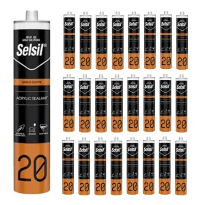 KIT 25 Pezzi Silicone Acrilico Verniciabile Bianco Impermeabilizzante 310 ml Hoge Kwaliteit