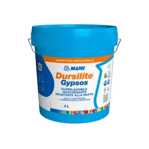Mapei Dursilite Gypsos 4 L Idropittura Antimuffa Superlavabile Per Cartongesso Shop Nu