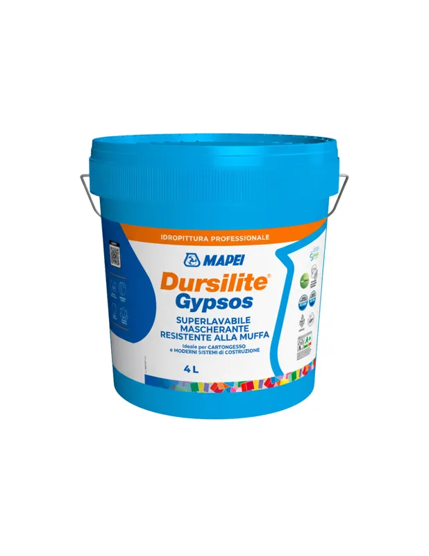 Mapei Dursilite Gypsos 4 L Idropittura Antimuffa Superlavabile Per Cartongesso Shop Nu