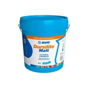 Lage Kosten Idropittura Lavabile MAPEI Dursilite Matt White 4 L Finitura Extra Opaca