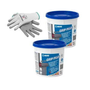MAPEI Eco Prim Grip Plus Primer Adesione Pareti Pavimenti 2x1kg e Guanti Nitrile Beperkt Aanbod
