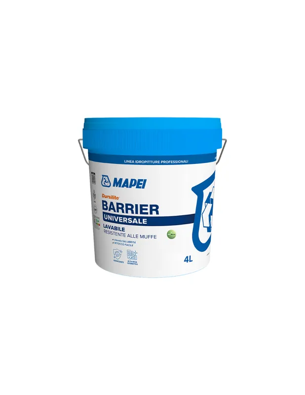 Snelle Levering MAPEI Dursilite Barrier Pittura Murale Per Interni Lavabile Contro Le Muffe 4 L