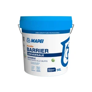 Bestel Nu MAPEI Dursilite Barrier Pittura Murale Per Interni Lavabile Contro Le Muffe 14L