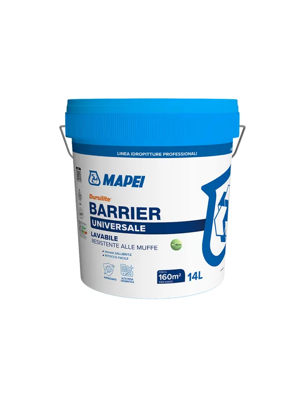 Bestel Nu MAPEI Dursilite Barrier Pittura Murale Per Interni Lavabile Contro Le Muffe 14L
