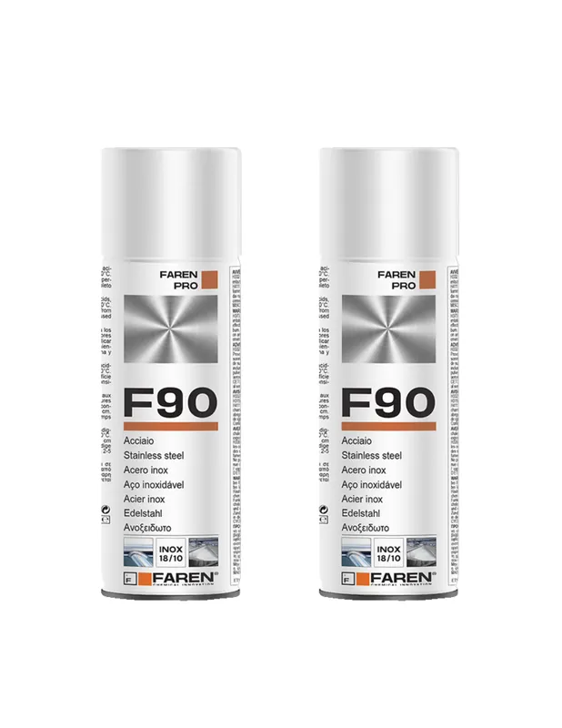 Faren F90 Acciaio Inox Spray Per Trattamento Metalli Anticorrosivo 400 ml 2 Pezzi Beste Prijs
