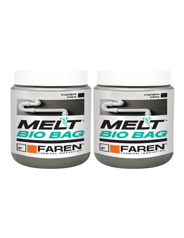 Faren MELT BIO BAG Trattamento Per Scarichi e Fosse Biologiche 300 gr. 2 Pezzi Dagaanbieding