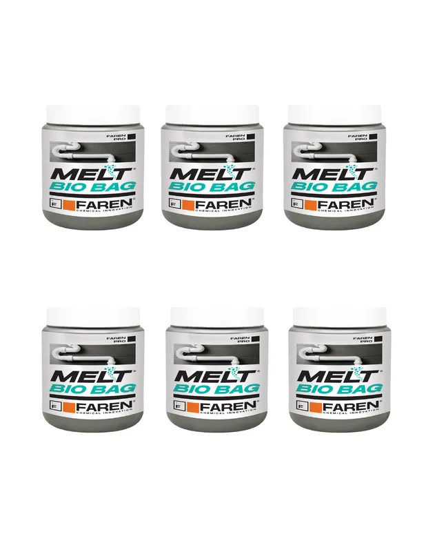Op = Op Faren MELT BIO BAG Trattamento Per Scarichi e Fosse Biologiche 300 gr. 6 Pezzi