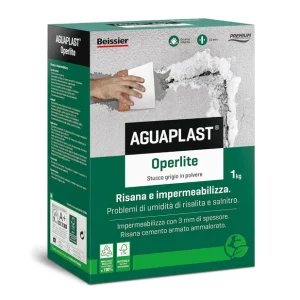 AGUAPLAST OPERLITE Stucco Impermeabile Risanante In Polvere 1 pz., 1 Kg Meest Verkocht