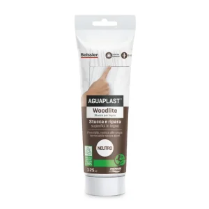 Flitsaanbieding AGUAPLAST WOODLITE Stucco Per Legno Colorato Pronto All’Uso Verniciabile 125 ml 1 pz., Neutro