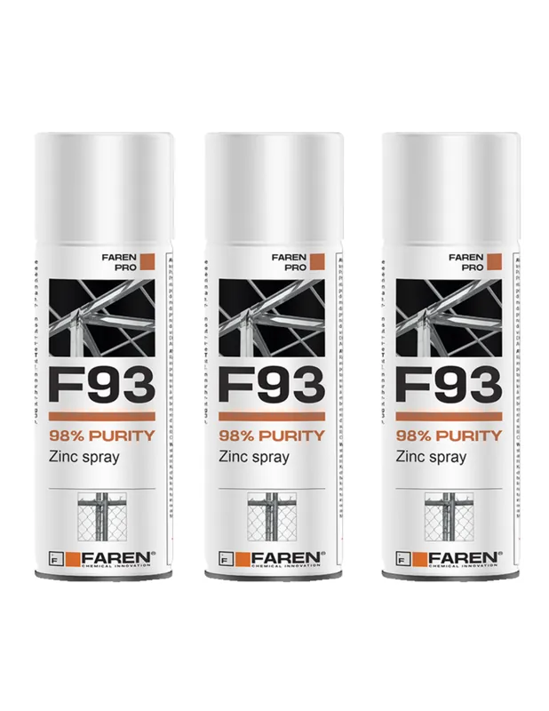 FAREN F93 Zinco Spray 98% Zincante Anticorrosivo Antiruggine 400 ml 3 Pezzi Meest Verkocht