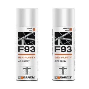 Express Levering FAREN F93 Zinco Spray 98% Zincante Anticorrosivo Antiruggine 400 ml 2 Pezzi