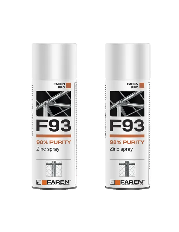 Express Levering FAREN F93 Zinco Spray 98% Zincante Anticorrosivo Antiruggine 400 ml 2 Pezzi