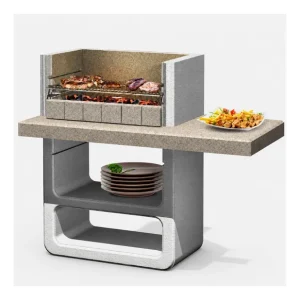 Barbecue Agadir Legna Carbonella 125 x 64 x 110,5 cm In Calcestruzzo Premium