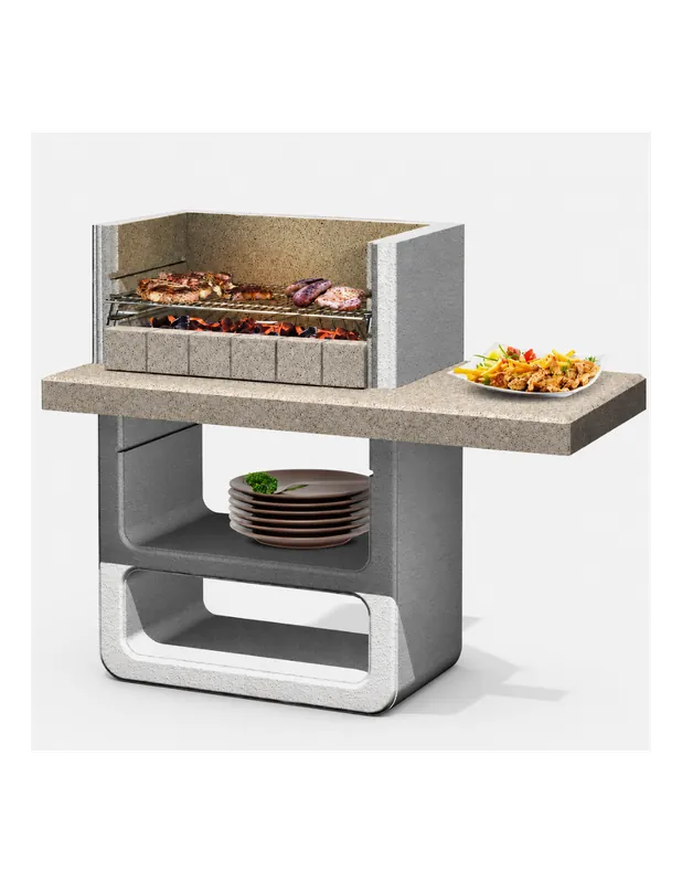 Barbecue Agadir Legna Carbonella 125 x 64 x 110,5 cm In Calcestruzzo Premium