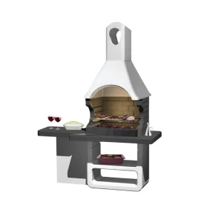 SAROM Barbecue Ulisse Carbonella 170 x 64 x 232 cm Griglia E Ampio Tavolo Laterale Koopje