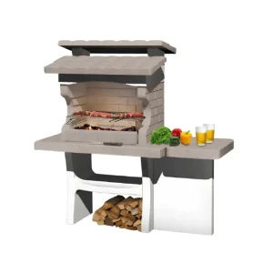 SAROM Barbecue Luxor Legna Carbonella 159 x 72 x 161,5 cm Con Tavolo Laterale Alleen Vandaag