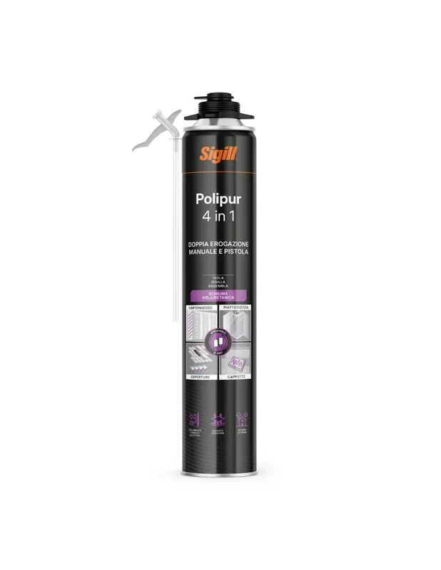 SIGILL Polipur 4 in 1 Schiuma Adesiva per Cartongesso, Cappotto E Piatto Doccia Beste Prijs
