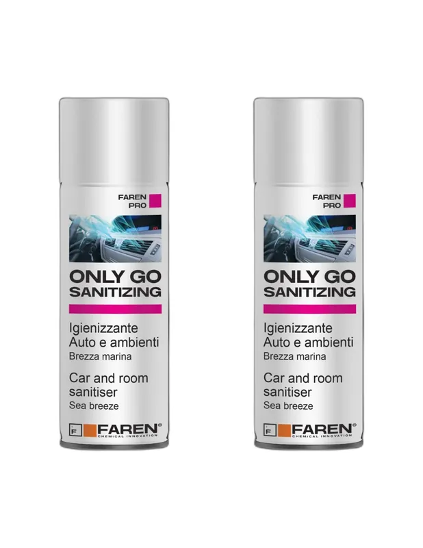 Finale Uitverkoop Faren ONLY GO SANITIZING Spray Igienizzante Per Auto E Ambienti 200 ml 2 Pezzi
